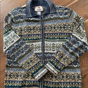 TIARA INTERNATIONAL zip up sweater jacket